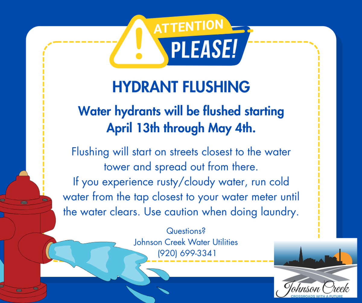 Featured image of Hydrant Flushing Starting Next Month